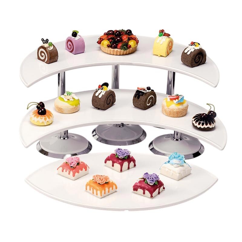 Zicco ZCP-700 Özel Tasarım Teşhir Standı, Melamin Tepsili, 3 Katlı, Beyaz, 59x80x21 cm - Zicco