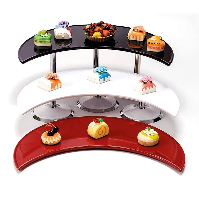 Zicco ZCP-701 Teşhir Standı, Melamin Tepsili, Siyah-Beyaz-Kırmızı, 59x90x21 cm - 1