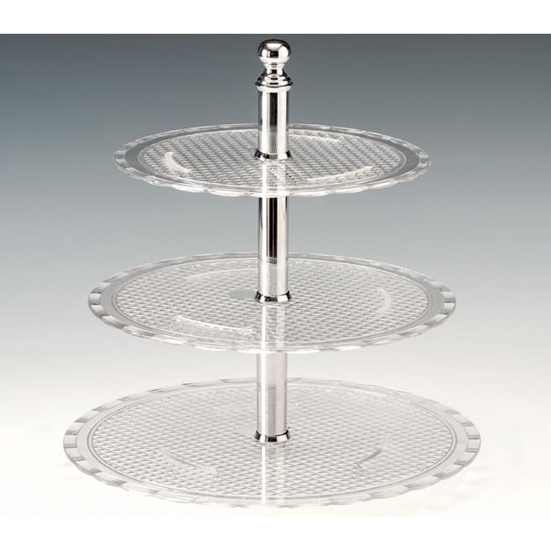 Zicco ZCP-713 Teşhir Standı, 3 Katlı, Polikarbon, Şeffaf, 31 cm - Zicco