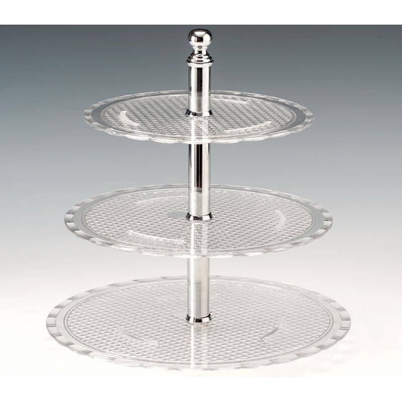 Zicco ZCP-713 Teşhir Standı, 3 Katlı, Polikarbon, Şeffaf, 31 cm - 1