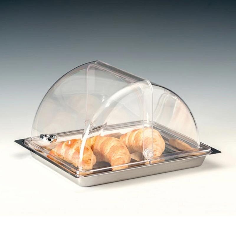 Zicco ZCP-714 Muhafaza Kabı, Çelik Tepsili, Rolltop Kapaklı, Polikarbon, GN 1/2, 30x36x21 cm - Zicco