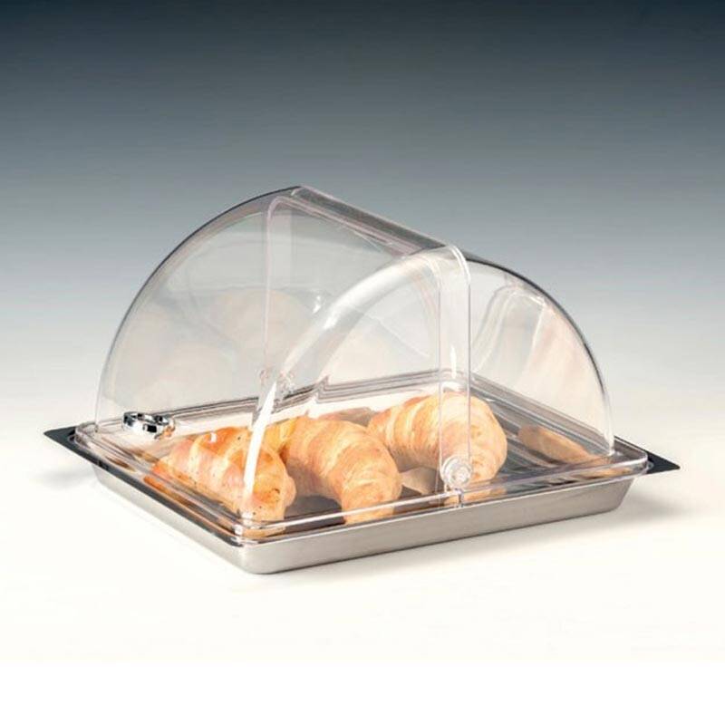 Zicco ZCP-714 Muhafaza Kabı, Çelik Tepsili, Rolltop Kapaklı, Polikarbon, GN 1/2, 30x36x21 cm - 1