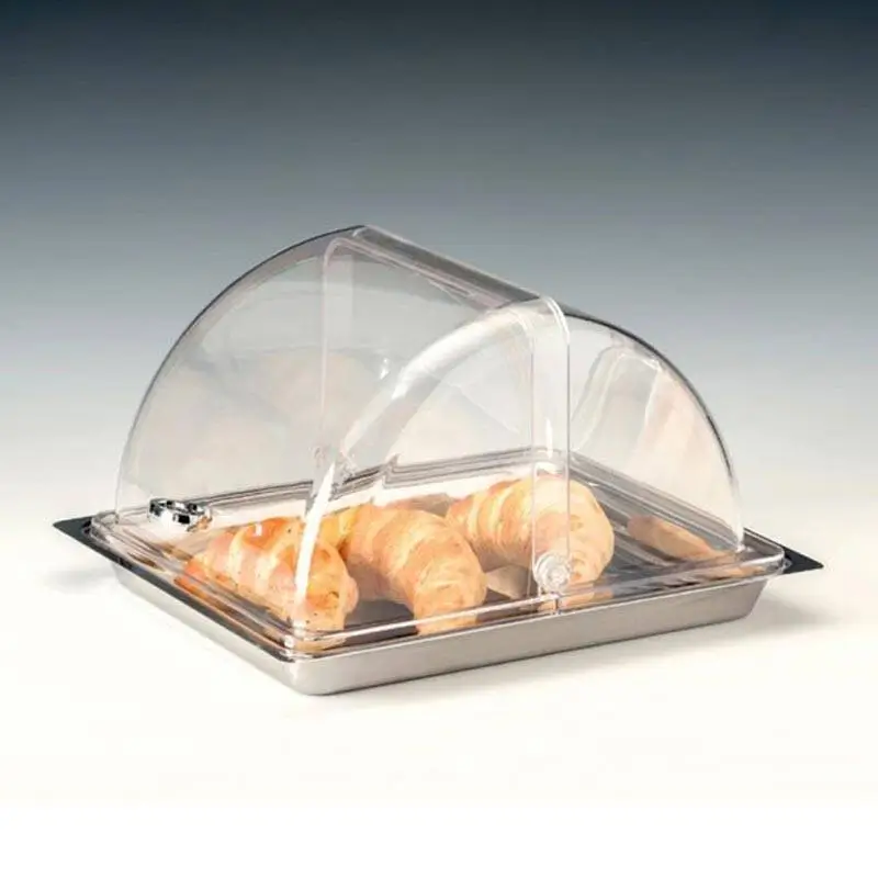 Zicco ZCP-714 Muhafaza Kabı, Çelik Tepsili, Rolltop Kapaklı, Polikarbon, GN 1/2, 30x36x21 cm - 1
