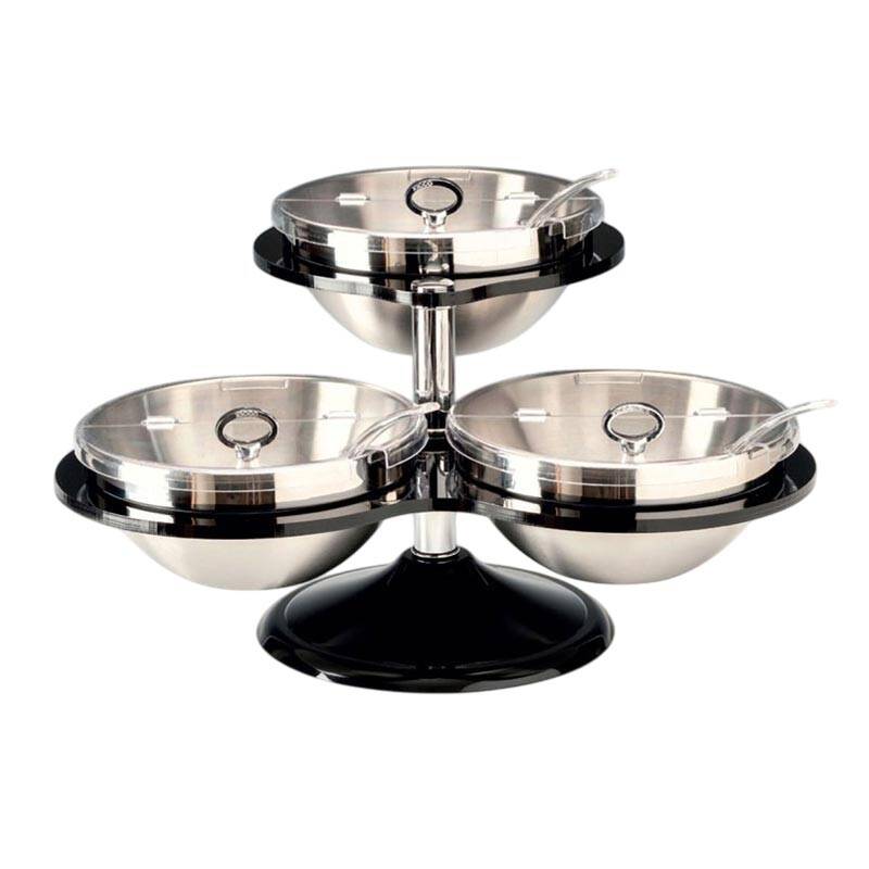 Zicco ZCP-717 Teşhir Standı, Çelik Kaseli, 3'lü Set, 54x50x30 cm - 1