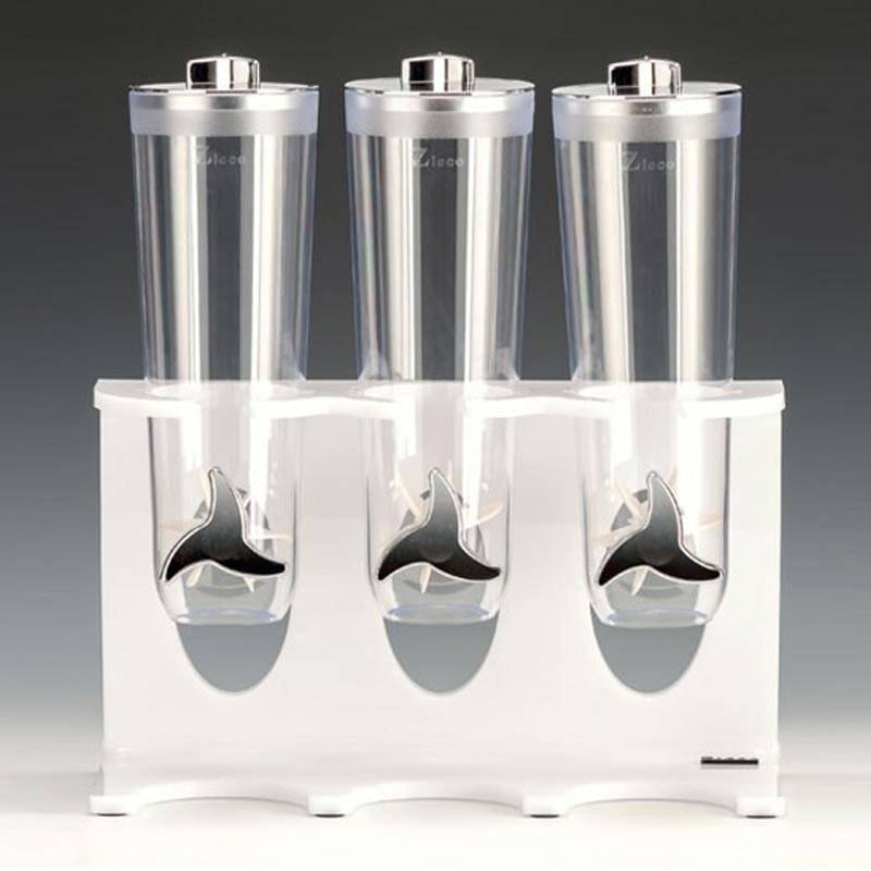 Zicco ZCP-724 Cornflakes Aleti, Standlı, 3 Hazneli, Beyaz, 40x17x44 cm - 1