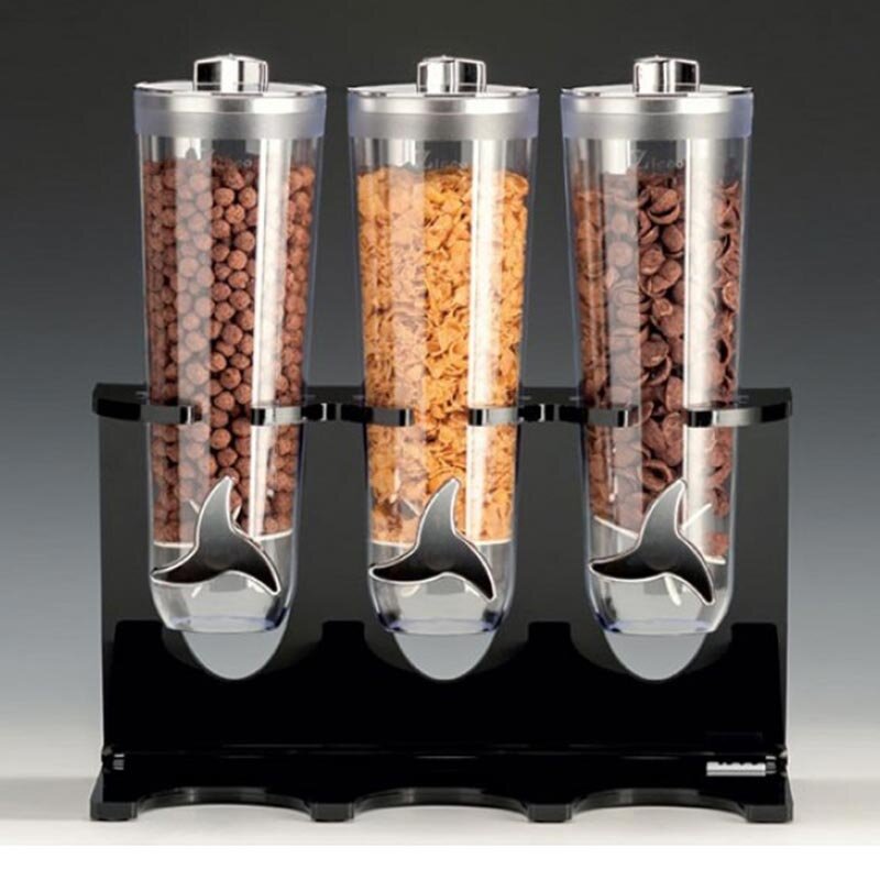 Zicco ZCP-724 Cornflakes Aleti, Standlı, 3 Hazneli, Siyah, 40x17x44 cm - Zicco