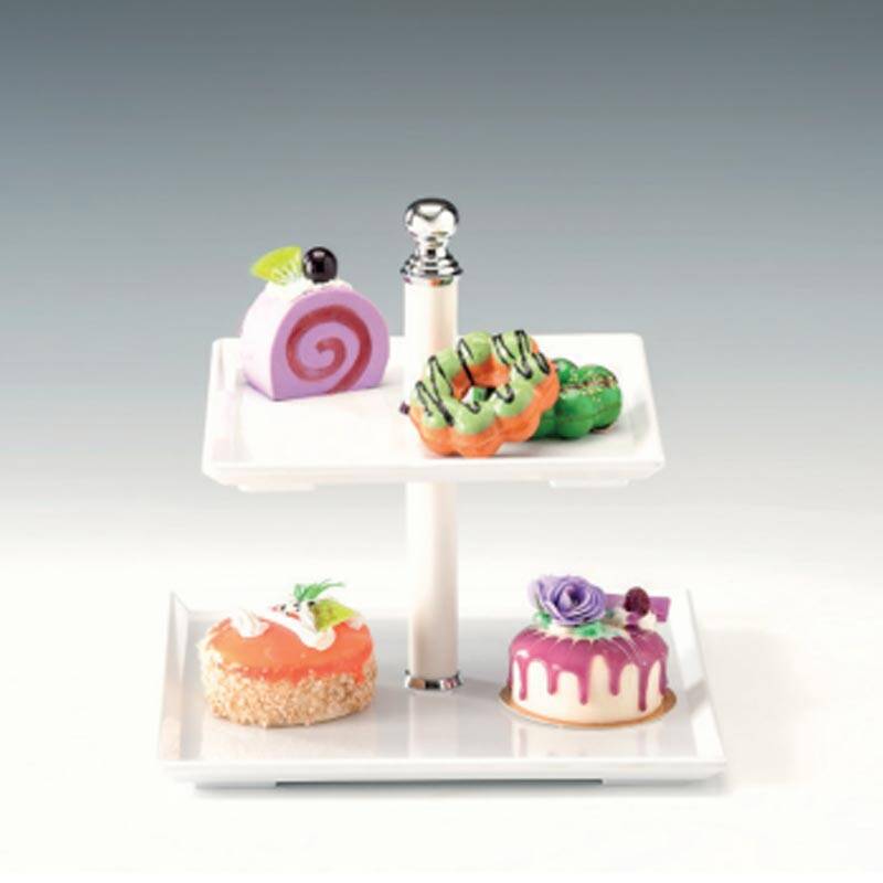 Zicco ZCP-727 Teşhir Standı, 2 Katlı, Melamin, Beyaz, 23 cm - 1