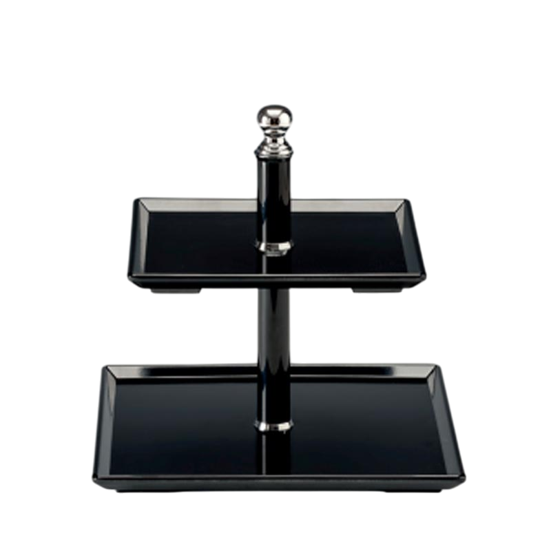 Zicco ZCP-727 Teşhir Standı, 2 Katlı, Melamin, Siyah, 23 cm - 1