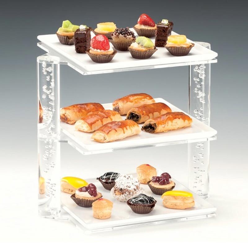 Zicco ZCP-731 Teşhir Standı, Melamin Tepsili, 3 Katlı, Beyaz, 25x34x29 cm - Zicco