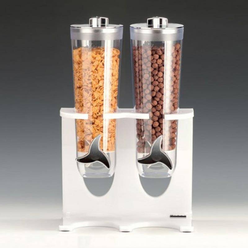 Zicco ZCP-738 Cornflakes Aleti, Standlı, 2'li Set, Beyaz, 28x17x44 cm - 1