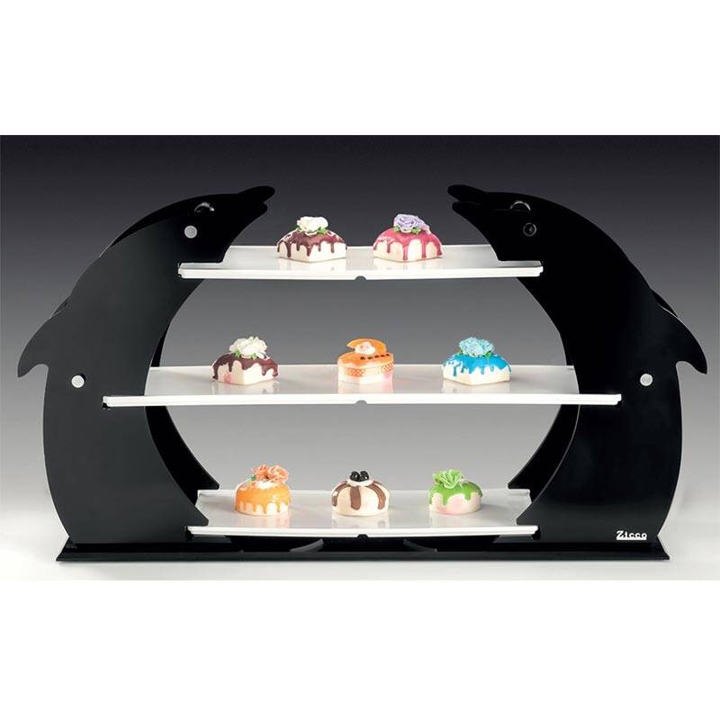 Zicco ZCP-740 Dolphin Model Teşhir Standı, Melamin Tepsili, 3 Katlı, 22x77x45 cm - 1