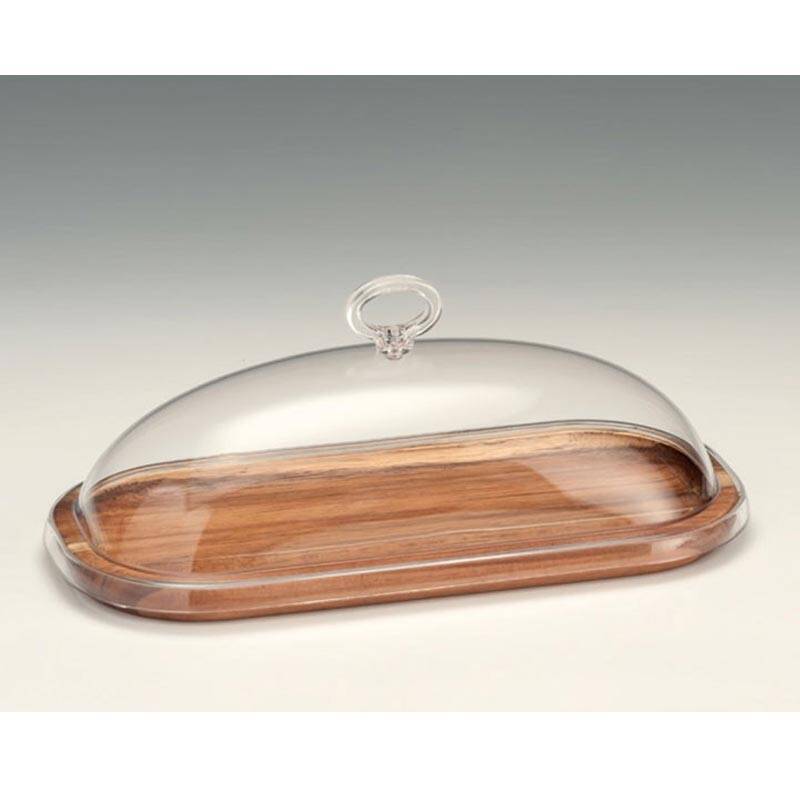 Zicco ZCP-746 Ahşap Altlı Fanus, Şeffaf Akrilik Kapaklı, 14x29.5 cm - 1