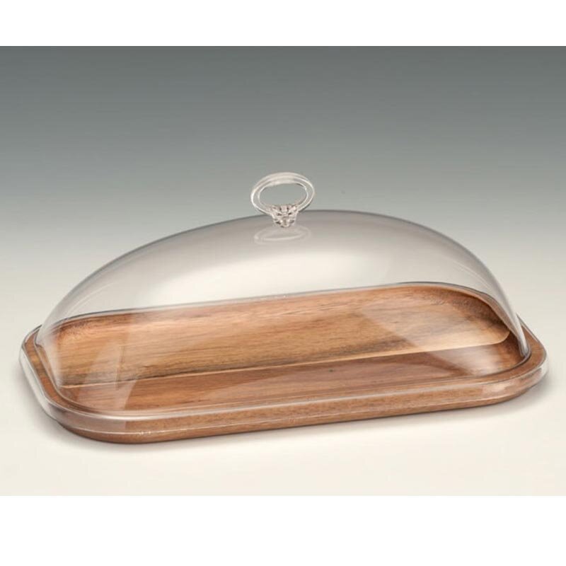 Zicco ZCP-747 Ahşap Altlı Fanus, Şeffaf Akrilik Kapaklı,19x33 cm - Zicco