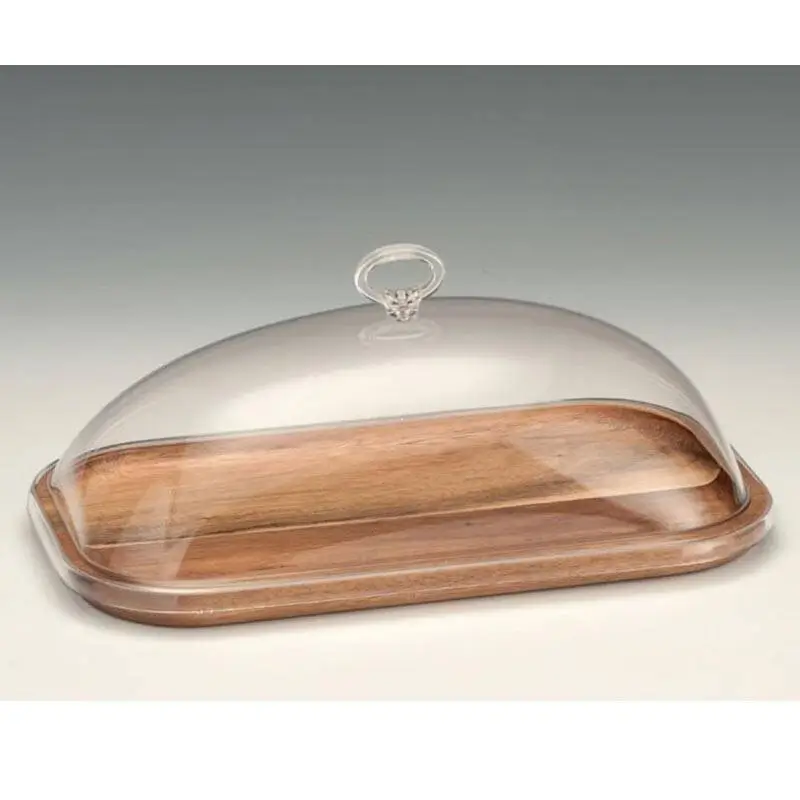 Zicco ZCP-747 Ahşap Altlı Fanus, Şeffaf Akrilik Kapaklı,19x33 cm - 1