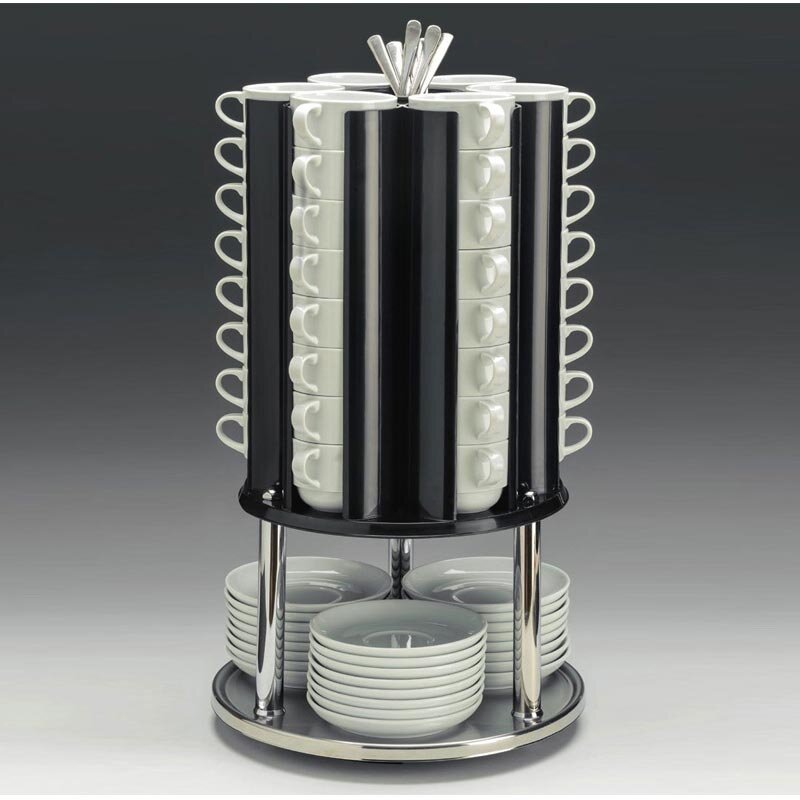 Zicco ZCP-757 Tabak Fincan Kaşık Standı, Metal Tabanlı, Döner Yapı, 30x55 cm - Zicco