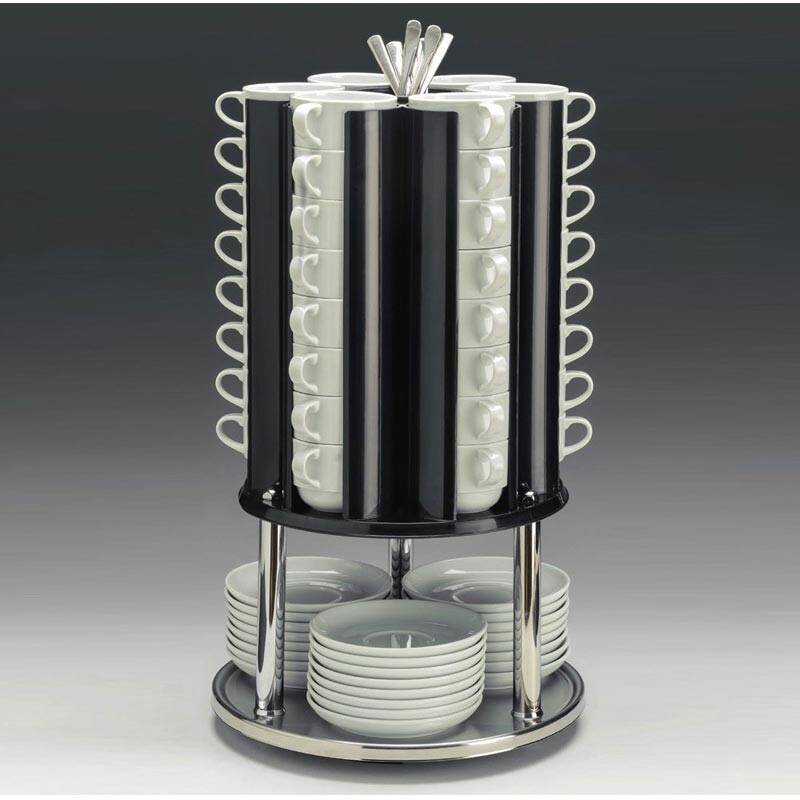 Zicco ZCP-757 Tabak Fincan Kaşık Standı, Metal Tabanlı, Döner Yapı, 30x55 cm - 1