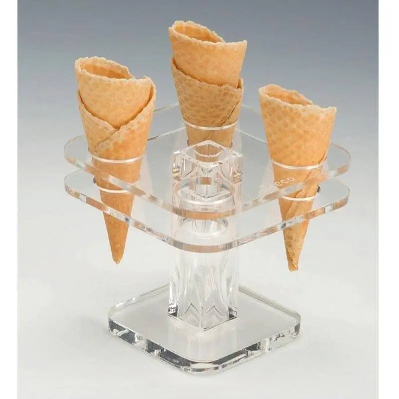 Zicco ZCP-762 Akrilik Dondurma Servis Standı, Şeffaf, 13x13 cm - 1
