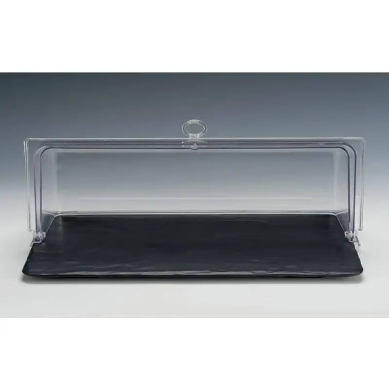 Zicco ZCP-769 Muhafaza Kabı, Polikarbon Rolltop Kapaklı, Siyah Melamin Altlı, GN 1/1, 32x52 cm - 1