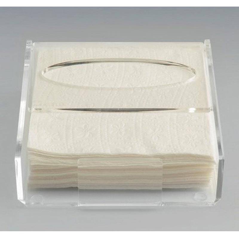 Zicco ZCP-778 Peçetelik, Akrilik, Şeffaf, 17x17x6 cm - 1