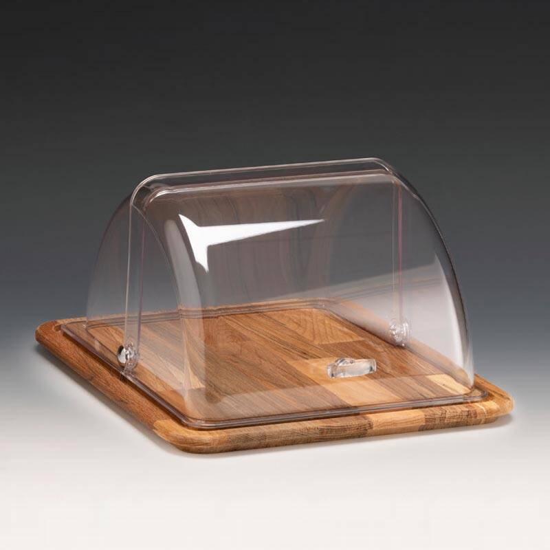 Zicco ZCP-785 Ahşap Tabanlı Muhafaza Kabı, Polikarbon Rolltop Kapaklı, GN 1/2, 31x37x19 cm - 1