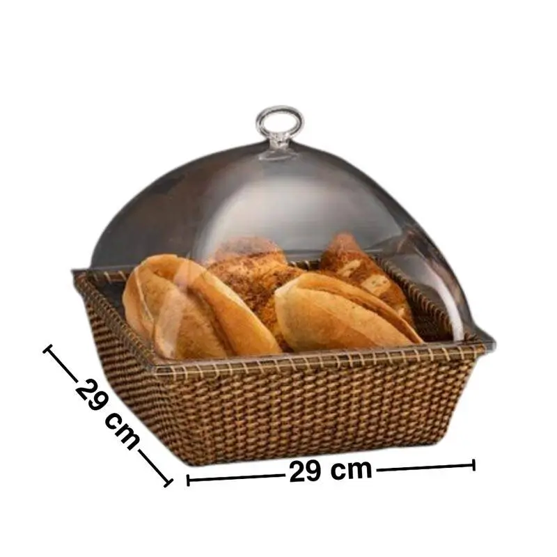 Zicco ZCP-797 Rattan Sepetli Fanus, Polikarbon Kapaklı, Koyu Kahverengi, 29x29x24 cm - 2