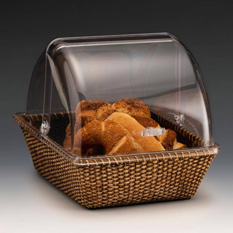 Zicco ZCP-798 Rattan Sepetli, Polikarbon Kapaklı Fanus, Koyu Kahverengi, 32,5x26 cm - 1