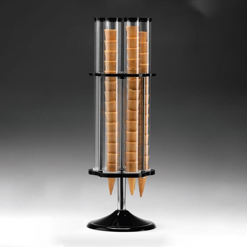 Zicco ZCP-802 Döner Dondurma Külah Standı, Polikarbon, 6'lı, Siyah, 24x78 cm - Zicco