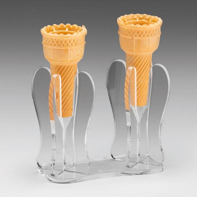 Zicco ZCP-805 Dondurma Servis Standı, 2'li, Akrilik, Şeffaf, 6x12x11 cm - 1