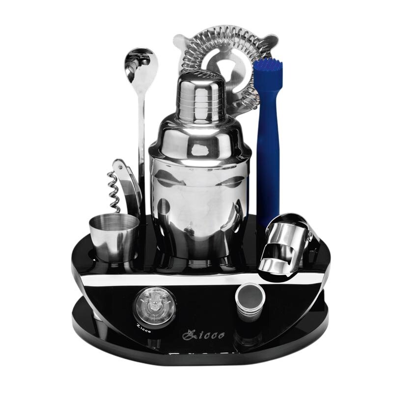 Zicco ZCP 812 Bar Seti, Siyah Akrilik Standlı, 10 Parça - Zicco