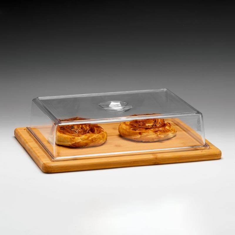 Zicco ZCP-819 Bambu Tabanlı Fanus, Polikarbon Kapaklı, 30x40x10 cm - 1