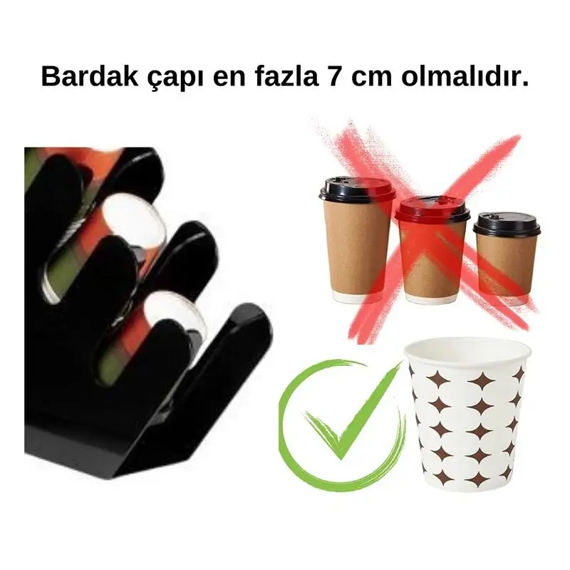 Zicco ZCP-847 Karton Bardak Standı, Akrilik, Siyah, 38.5x8x42 cm - Zicco (1)