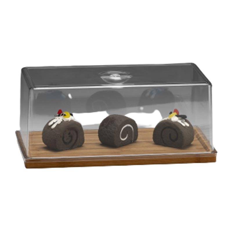 Zicco ZCP-852 Bambu Tabanlı Fanus, Polikarbon Kapaklı, 18x35x15 cm - 1