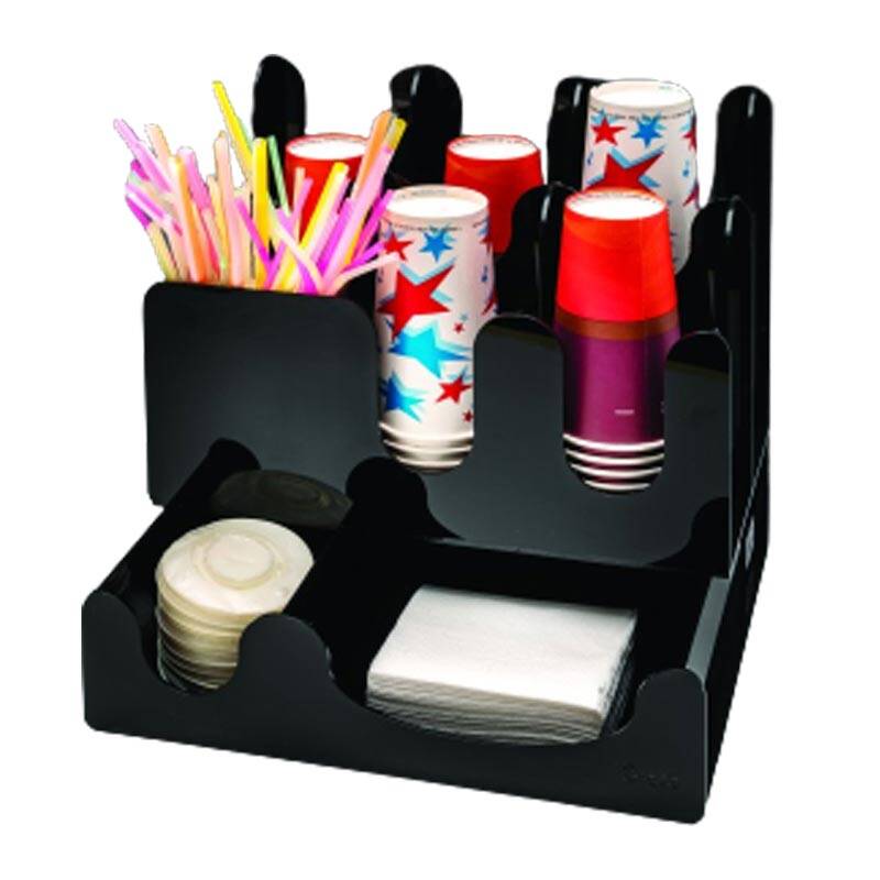 Zicco ZCP-855 Akrilik Pipet Bardak ve Kapak Standı, Siyah, 35x32.5 cm - 1