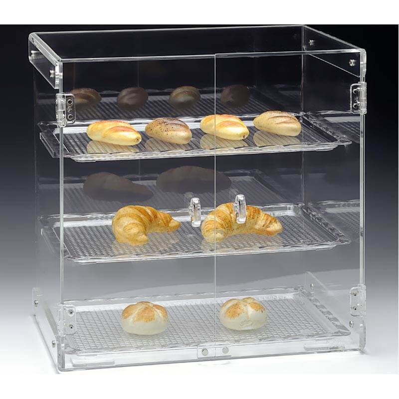 Zicco ZCP263 3 Katlı Tepsili Teşhir Standı, Polikarbon, Şeffaf, 46 cm - 1