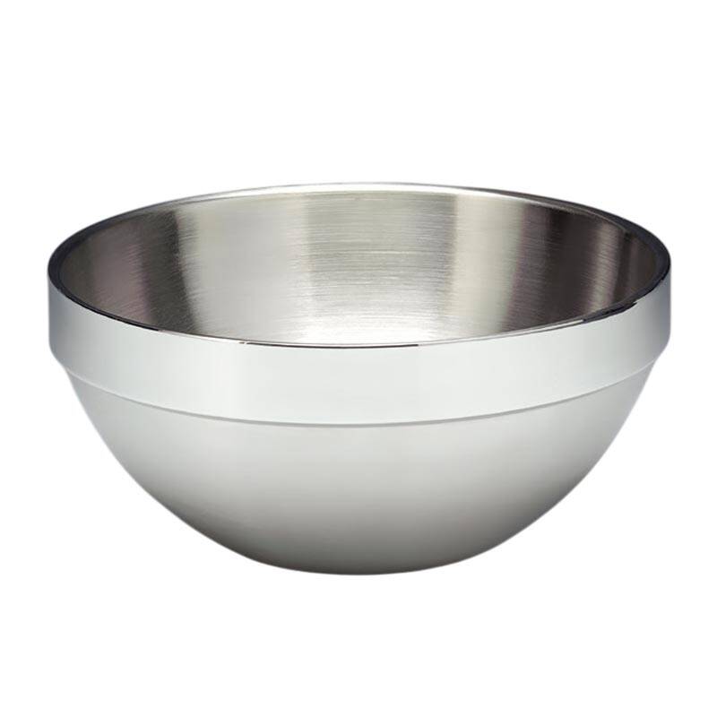 Zicco ZK-500 Çift Cidarlı Çelik Kase, Gümüş Renk, 23x10.5 cm - 1