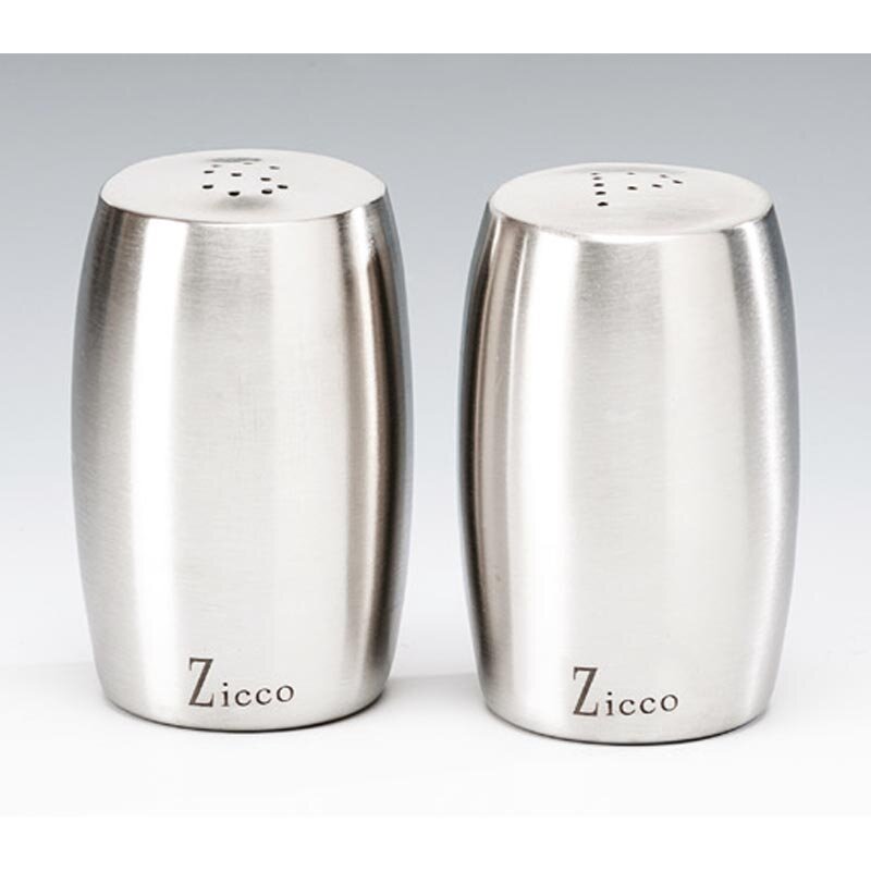 Zicco ZKC-101 Çelik Tuzluk Biberlik, Gümüş Renk, 7.5 cm - Zicco