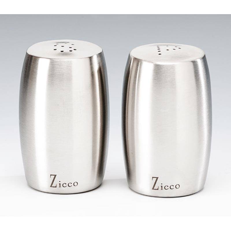 Zicco ZKC-101 Çelik Tuzluk Biberlik, Gümüş Renk, 7.5 cm - 1