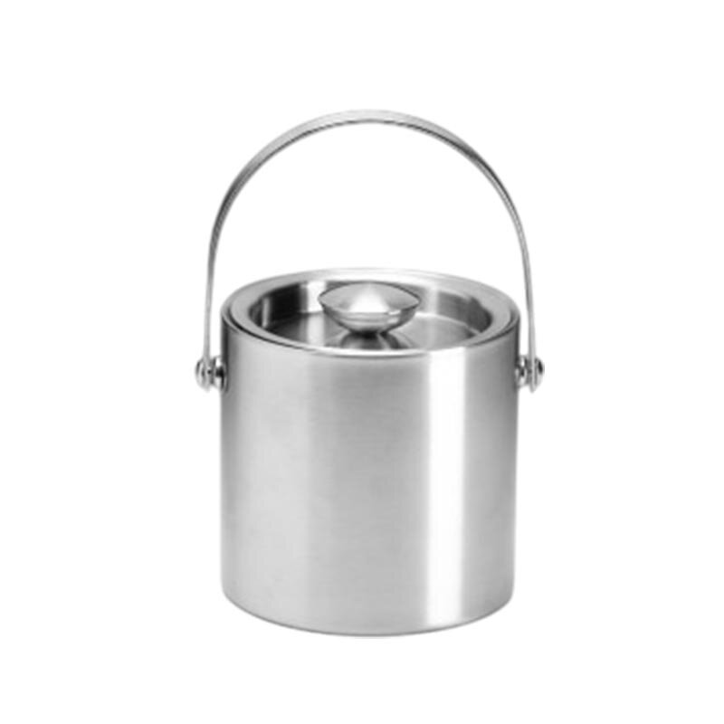 Zicco ZKC-849 Çift Cidarlı Buz Kovası, Çelik, Gümüş Renk, 14x14 cm - Zicco