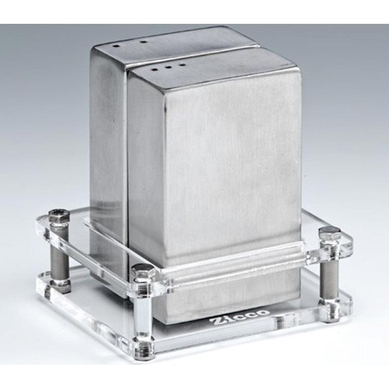 Zicco ZKC-8900 Akrilik Standlı Tuzluk Biberlik Takımı, Gümüş Renk, 9 cm - Zicco